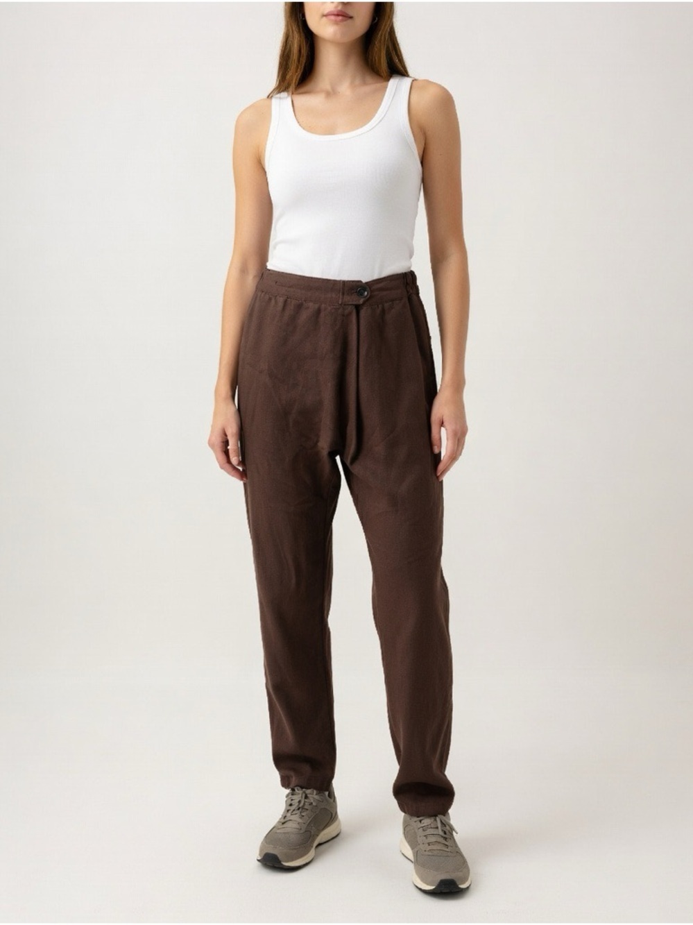 Seeker Women’s Souk Pants Organic Hemp & Cotton Size XS in Brown Lagenlook Pant